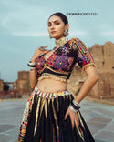 Digital Printed Butter Silk Lehenga With Blouse And Dupatta-ISKWNAV20012353 - Ishaanya