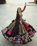 Digital Printed Butter Silk Lehenga With Blouse And Dupatta-ISKWNAV20012353 - Ishaanya