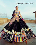 Digital Printed Butter Silk Lehenga With Blouse And Dupatta-ISKWNAV20012353 - Ishaanya