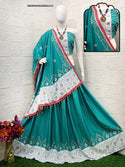 Digital Printed Butter Silk Lehenga With Blouse And Dupatta-ISKWNAV0103KS1111