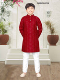 Kid's Cotton Kurta With Pajama-ISKKD05043758