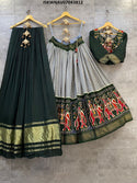 Foil Printed Pashmina Silk Lehenga With Blouse And Moda Dupatta-ISKWNAV07043812