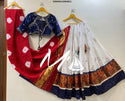 Cotton Lehenga With Gaji Silk Blouse And Printed Dupatta-ISKWNAV10043821