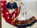 Cotton Lehenga With Gaji Silk Blouse And Printed Dupatta-ISKWNAV10043821