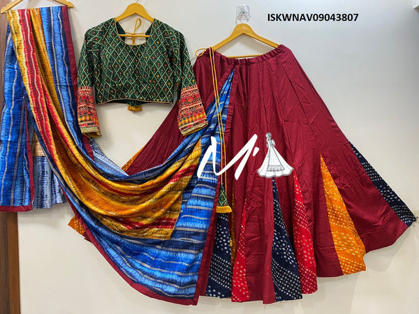 Cotton Lehenga With Blouse And Viscose Cotton Digital Printed Dupatta-ISKWNAV09043807