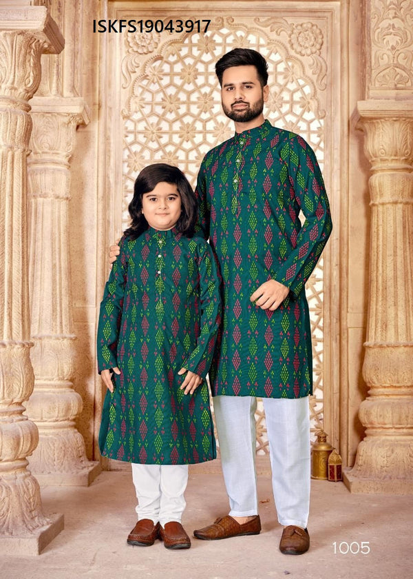 Father And Son Cotton Kurta Pajam-ISKFS19043917