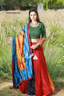 Cotton Lehenga With blouse And Viscose Cotton Digital Printed Dupatta-ISKWNAV08054156