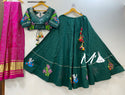 Cotton Lehenga With Blouse And Bandhej Printed Gaji Silk Dupatta-ISKWNAV11054231