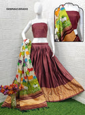 Digital Printed Zari Gota Silk Lehenga With Blouse And Dupatta-ISKWNAV13054243