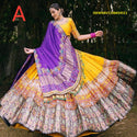 Digital Printed Chinon Silk Lehenga With Blouse And Dupatta-ISKWNAV1106KS4511