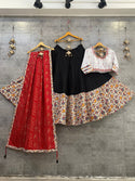 Cotton Lehenga With Blouse And Printed Dupatta-ISKWNAV14064582