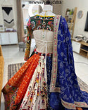 Digital Printed Butter Silk Lehenga With Blouse And Dupatta-ISKWNAV1406LC1016