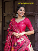 Printed Dola Silk Lehenga With Blouse And Dupatta-ISKWNAV2006LNB1651