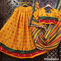 Foil Printed Cotton Lehenga With Blouse And Chinon Dupatta-ISKWNAV13074766