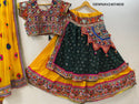 Embroidered Cotton Lehenga With Blouse And Chiffon Dupatta-ISKWNAV24074838