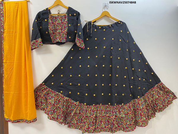 Cotton Lehenga With Blouse And Crepe Silk Dupatta-ISKWNAV25074848