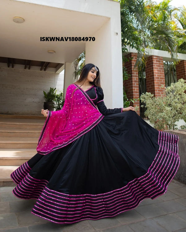 Maslin Cotton Lehenga With Blouse And Dupatta-ISKWNAV18084970