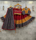 Printed Cotton Lehenga With Blouse And Dupatta-ISKWNAV19084982