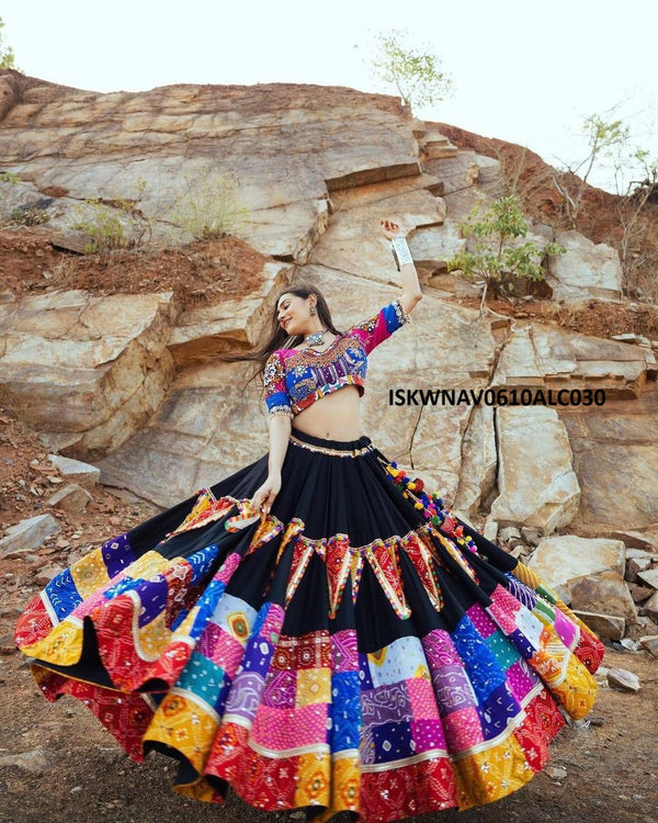 Digital Printed Maslin Cotton Lehenga With Blouse And Georgette Dupatta-ISKWNAV0610ALC030