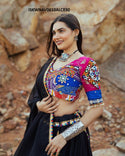 Digital Printed Maslin Cotton Lehenga With Blouse And Georgette Dupatta-ISKWNAV0610ALC030