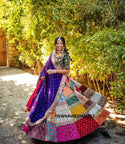 Digital Printed Maslin Cotton Lehenga With Blouse And Dupatta-ISKWNAV0610ALC017