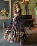 Digital Printed Butter Silk Lehenga With Blouse And Dupatta-ISKWNAV0610ALC1037