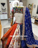 Digital Printed Butter Silk Lehenga With Blouse And Dupatta-ISKWNAV0610LC1016