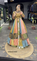 Rayon Cotton lehenga With Blouse And Printed Silk Shrug-ISKWLH25124607