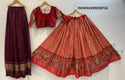 Printed Pashmina Silk Lehenga With Blouse And Modal Silk Dupatta-ISKWNAV09038756